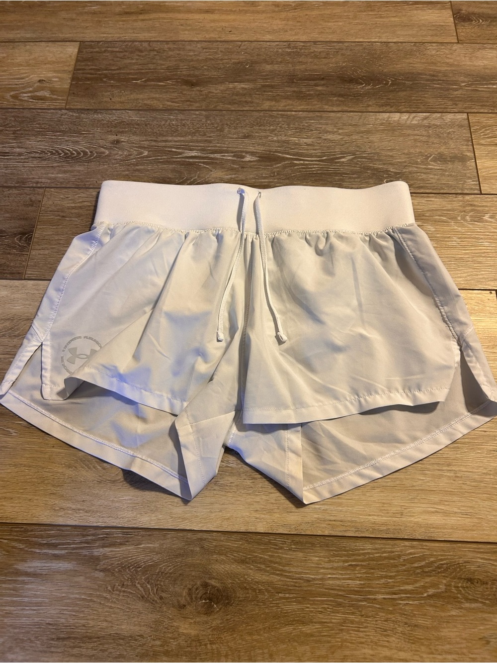 Under Armour Women's White Layered Running Shorts